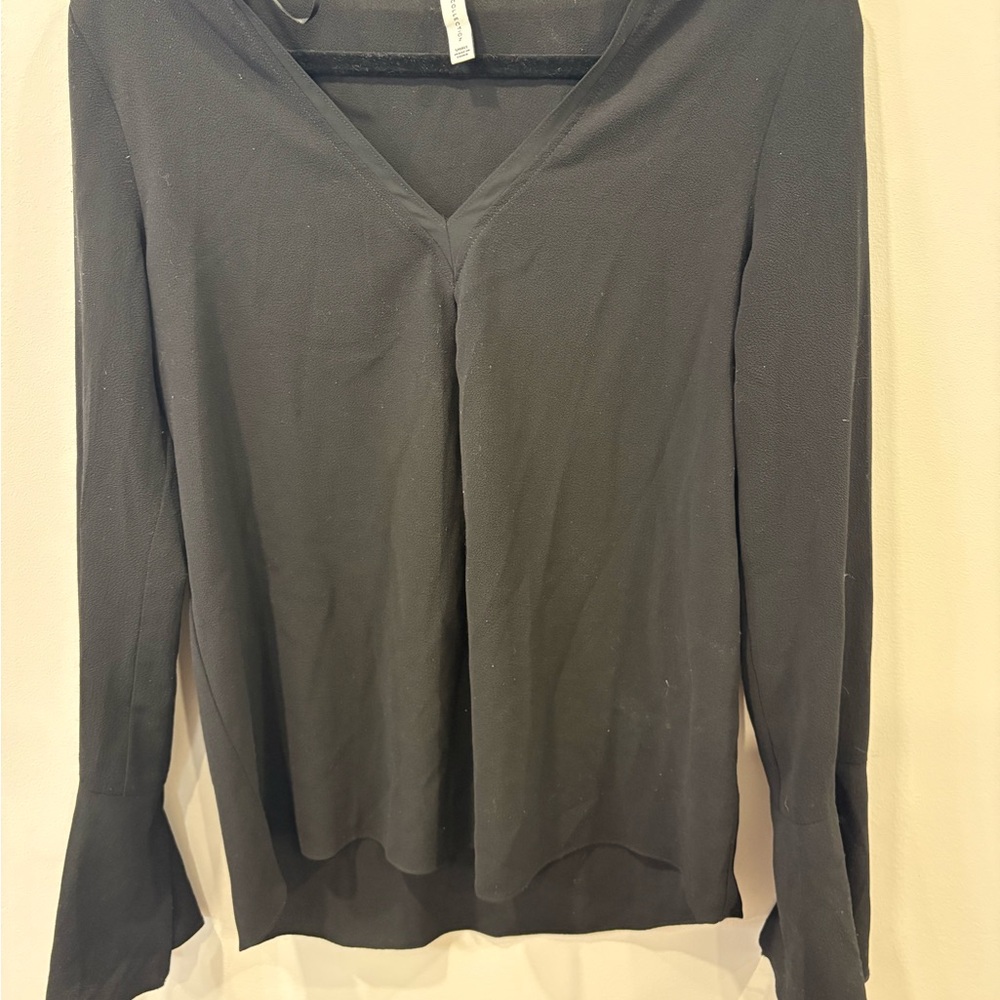 Gentle Fawn Black V-Neck Blouse